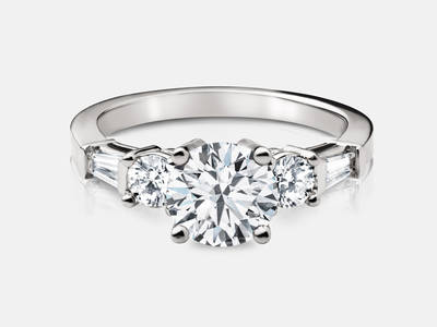 The Elisa style engagement ring totaling 0.41 carats.  Center stone sold separate.  $2440.00