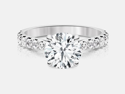 The Adelaide style diamond engagement ring set with 0.25 carats of side diamonds.  Center stone sold separate.  $1425.00