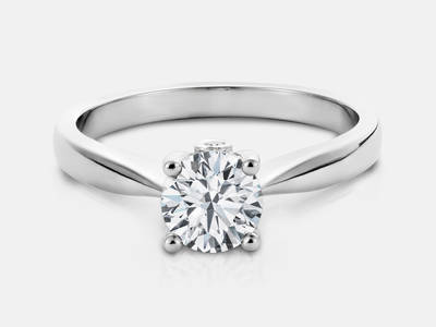 Jennifer style diamond engagement ring with 0.02 carats of side diamonds.  Center stone sold separate.  $725.00
